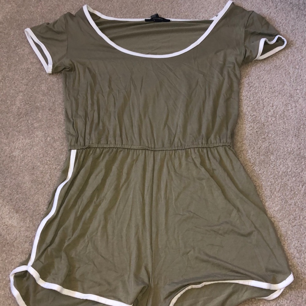 olive green romper